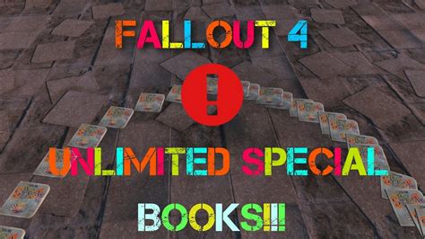 Fallout 4 special book glitch - kill <targetID> – Kills the NPC whose ID you've typed in. resurrect <targetID> – Brings back to life the NPC whose ID you've typed in. coc <cell ID> – Teleports you to the area you choose ...